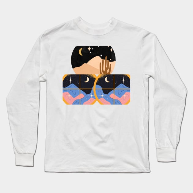 star and moon Long Sleeve T-Shirt by Jackson